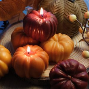 Lumânări Halloween Parfumate - Dovleac (set 3 buc.)